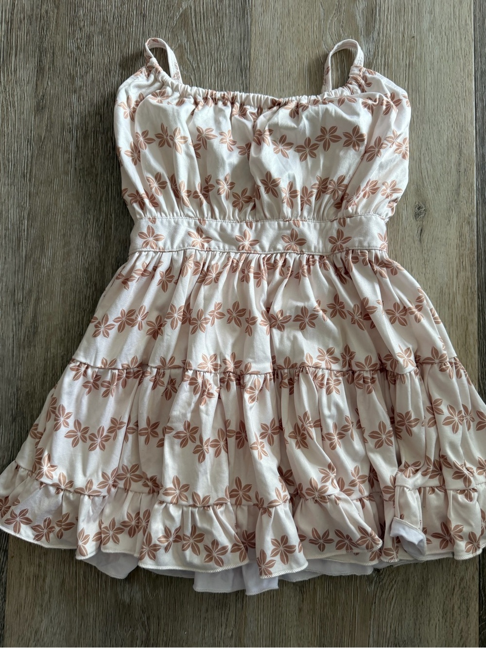 Sweet Honey Hawaii Cream Floral Tiered Sundress